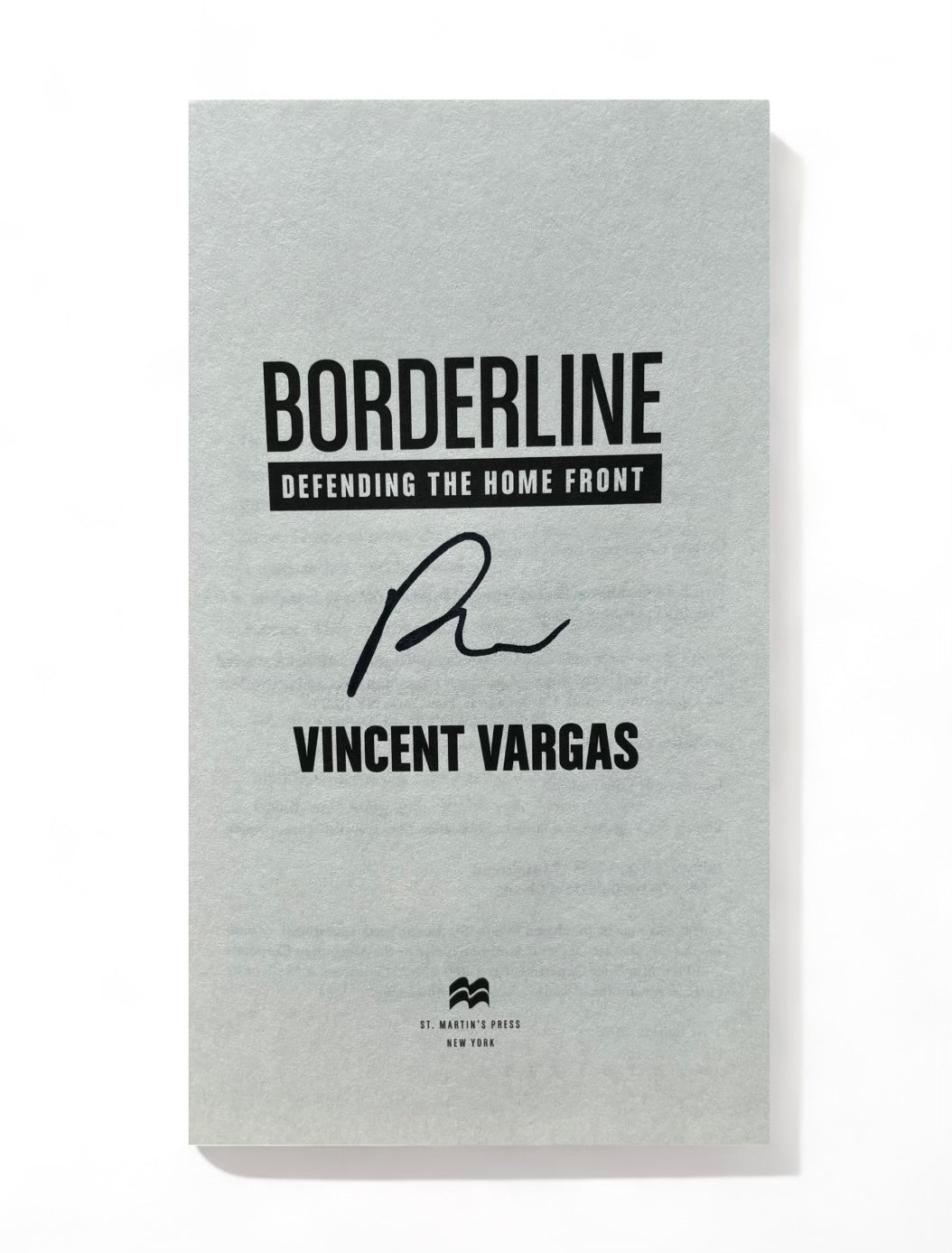 Borderline: Defending the Home Front - Signed Copy